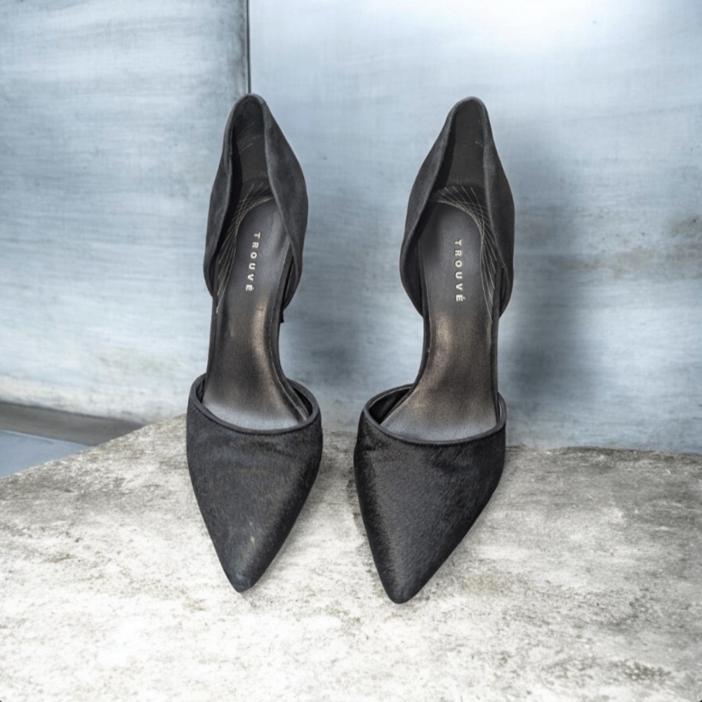Trouvé black d'Orsay pointed Toe Heels